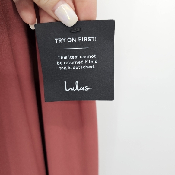 Lulus Stunning Grace Rusty Rose Cutout A-Line Maxi Dress Womens Size Small New - Picture 9 of 13